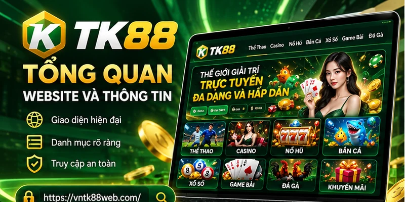 Tổng quan website TK88 và các danh mục giải trí trực tuyến